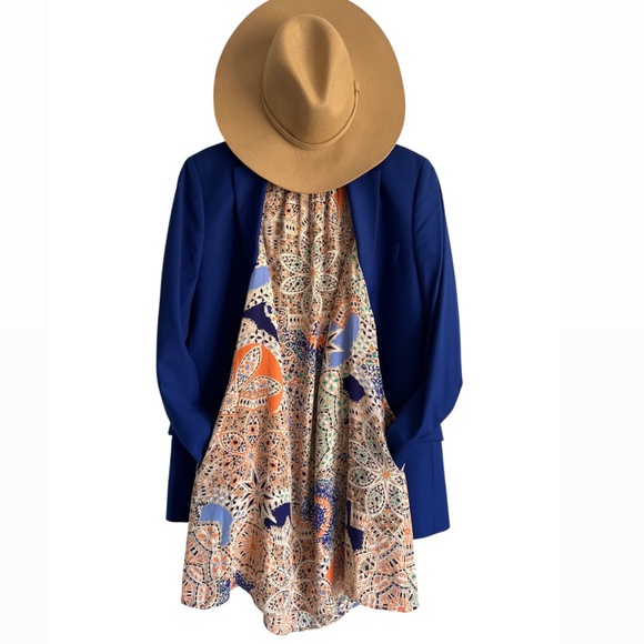 Vintage style hippy chic dress or tunic top in multi colour awesome fun pattern - Picture 2 of 8